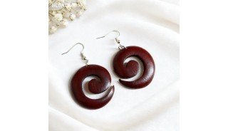 Handcrafted Wood Earrings Originally Handmade in Bali